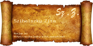 Szihelszky Zita névjegykártya